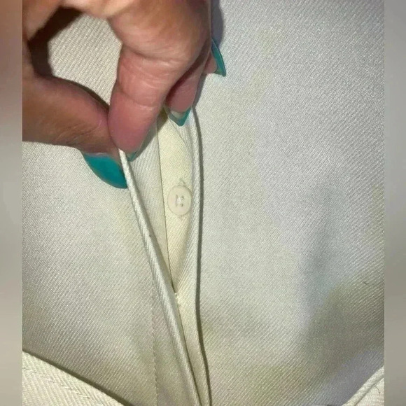 Club Monaco Half Belted Dress Robe Cream - Picture 5 of 15